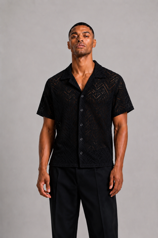 Camicia Crochet Noir