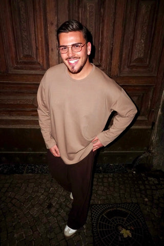 Pantalone millerighe wide leg