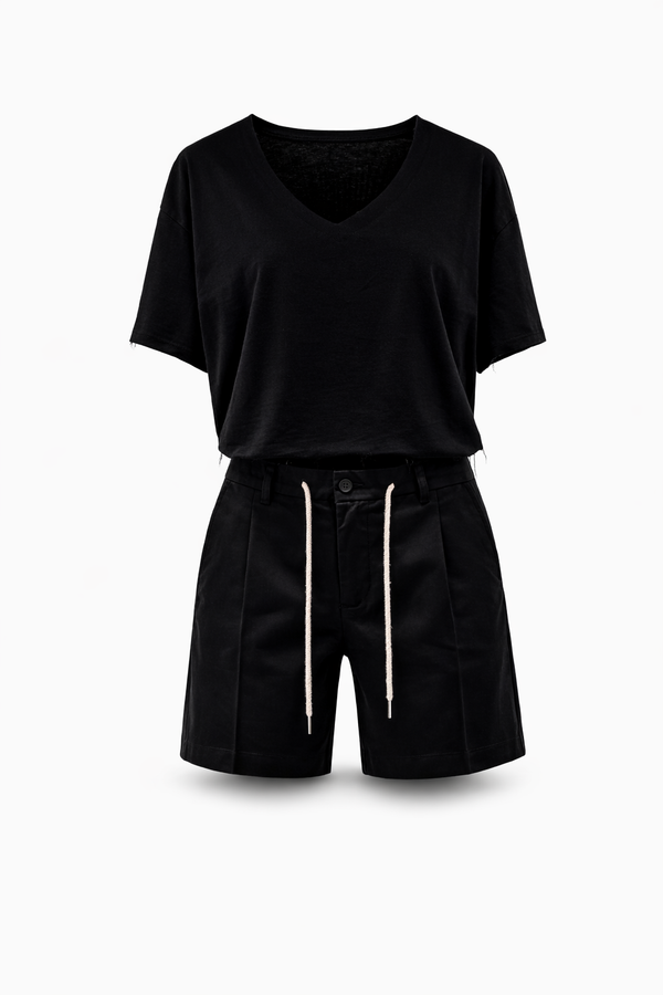 Coordset Black Linen Set