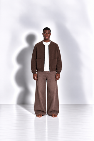 Cardigan Zip Brown