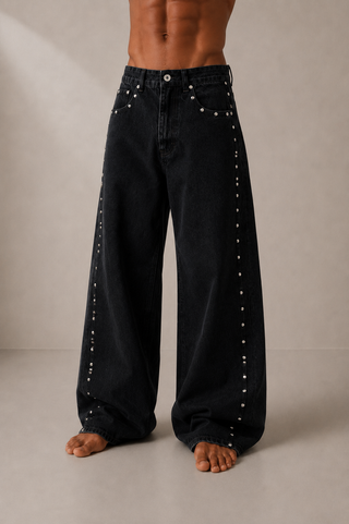 Jeans Studded Wide