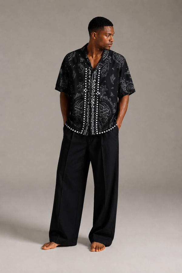 Camicia Bandana Noir