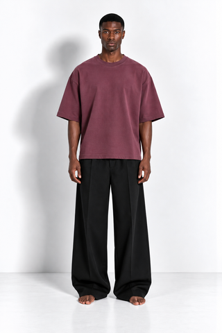T-shirt Washed Burgundy
