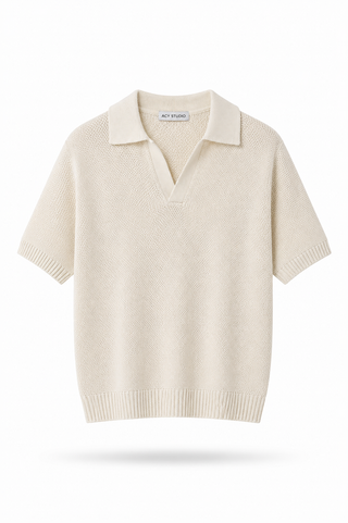 Polo Ecru Knit