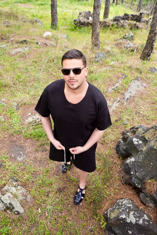 Coordset Black Linen Set