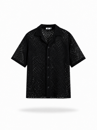 Camicia Crochet Noir