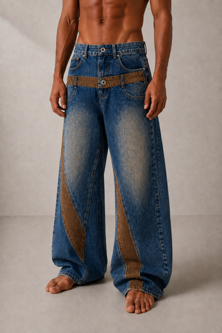 Jeans Contrast Panel
