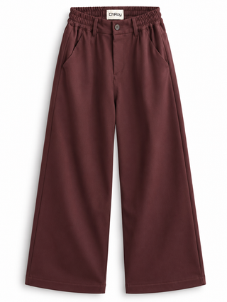 Pantalone Wide Bordeaux